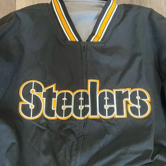 Pittsburgh Steelers Vintage NFL Reversible Bomber Jacket men’s 5XL SUPER RARE